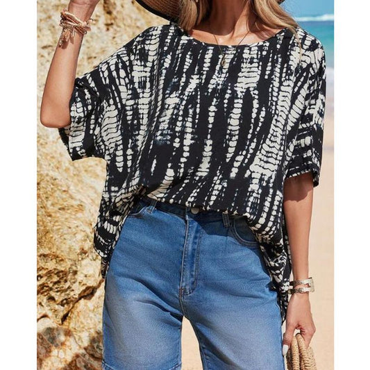 Women's Casual Beach Top with Asymmetric Cut Ivyshape