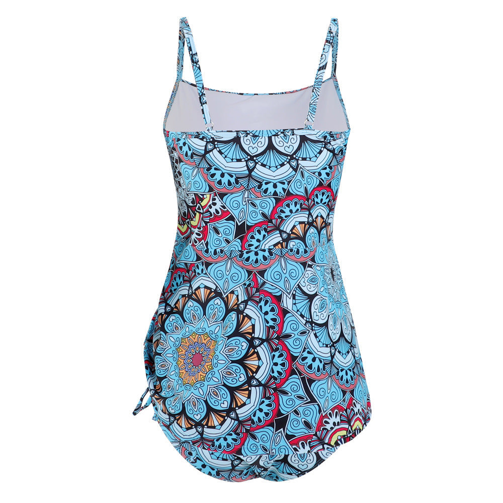 Women's Artistic Tankini with adjustable straps and gathers Ivyshape