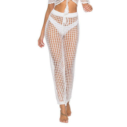 Ladies Crochet Beach Overalls Ivyshape