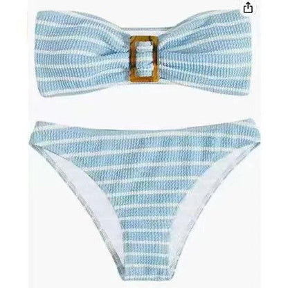 Women's bandeau bikini with trendy strap detail Ivyshape