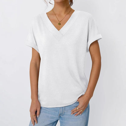 Women's Relaxed Fit V-Neck T-Shirt Ivyshape