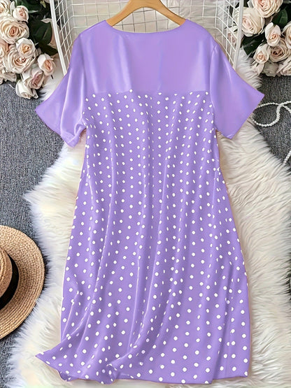 Women Polka Dot A-Line Casual Dress Ivyshape