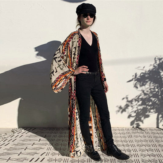 Women's Colorful Kimono with Loose Fit and Unique Pattern Ivyshape