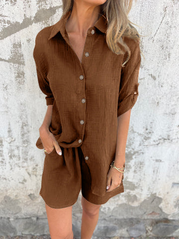 Women's Leisure Button-Up Overall Ivyshape