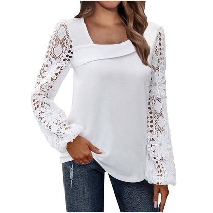 Ladies Lace Sleeve Blouse Ivyshape