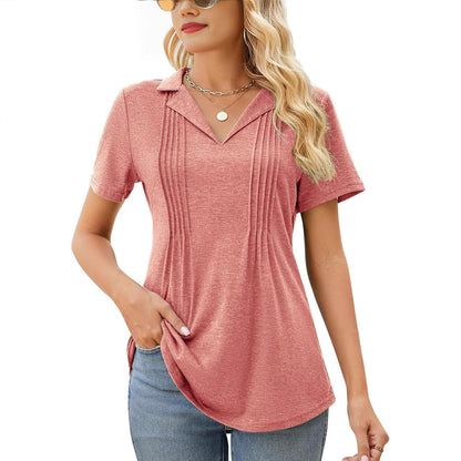 Women Pleated Detail Casual Tunic Ivyshape