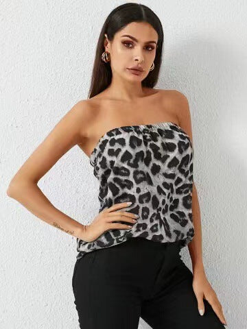 Women's Strapless Tiered Pattern Top Ivyshape