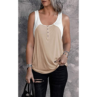 Women's military cut top with button placket Ivyshape