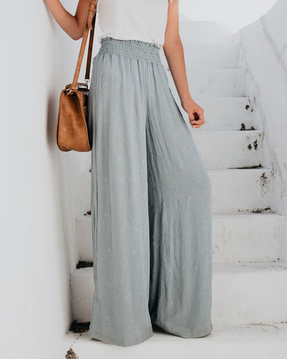 Women's Floral Print Wide Pants Ivyshape