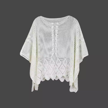 Women's airy crochet blouse with elegant lace pattern details Ivyshape