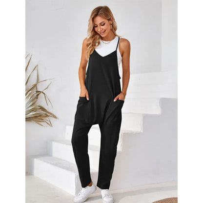 Ladies airy jumpsuit with practical pockets Ivyshape