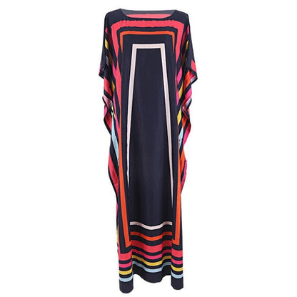 Ladies fashionable kaftan with stylish geometric design Ivyshape