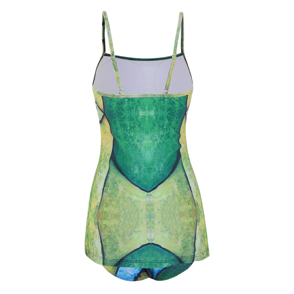 Women's Artistic Tankini with adjustable straps and gathers Ivyshape