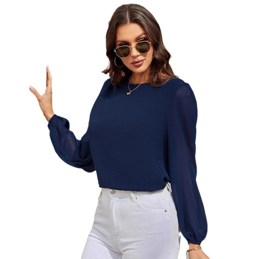 Women's Elegant Blouson Sleeve Top Ivyshape