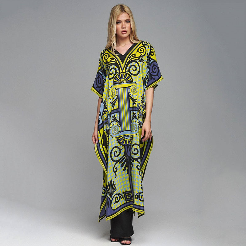 Women Floor-Length Kaftan with artistic Baroque design Ivyshape