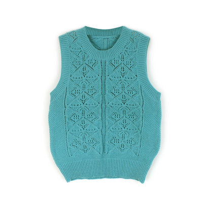 Ladies knitted top with intricate texture pattern Ivyshape