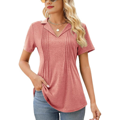 Women Pleated Detail Casual Tunic Ivyshape