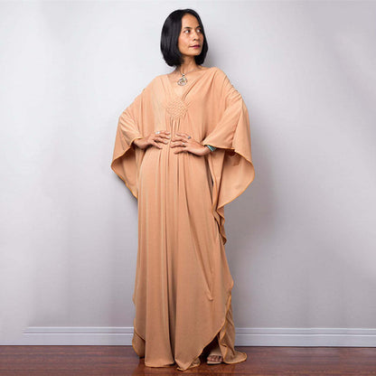Ladies Maxi Kaftan with flowing cut and wide sleeves Ivyshape