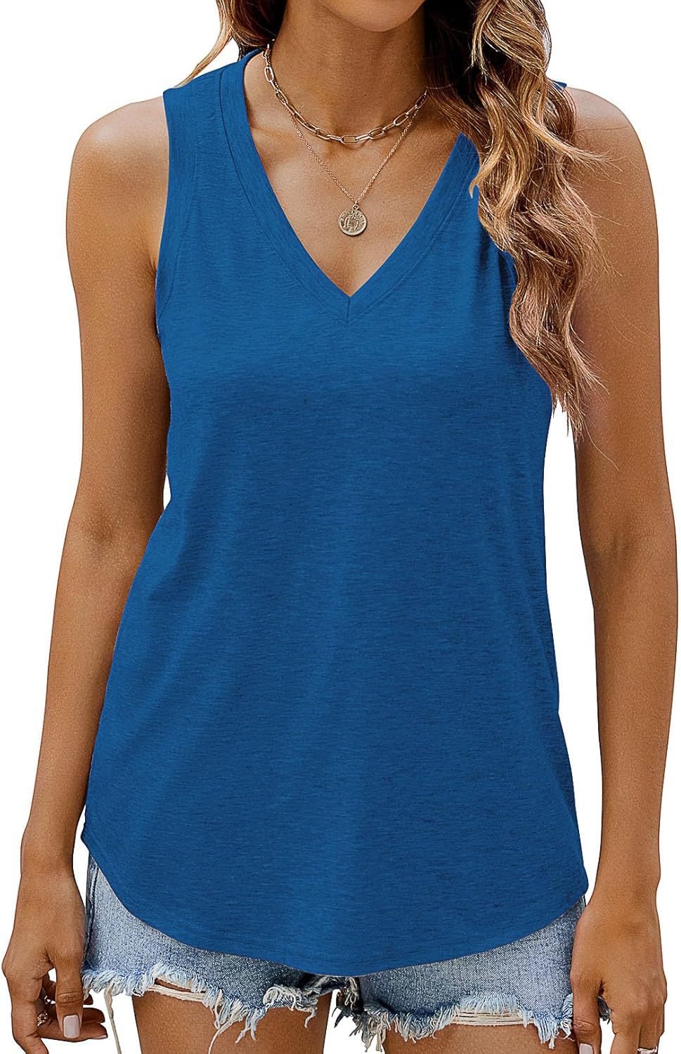 Women V-neck Sleeveless Top Ivyshape