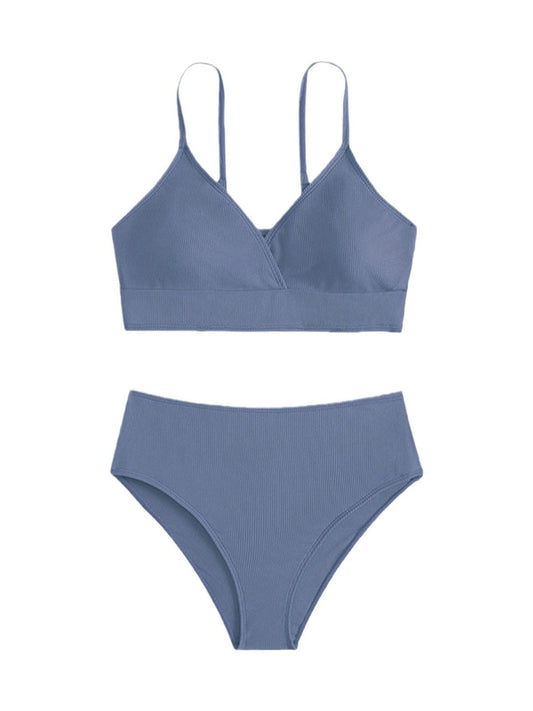 Women's bikini set in modern wrap style with adjustable straps Ivyshape