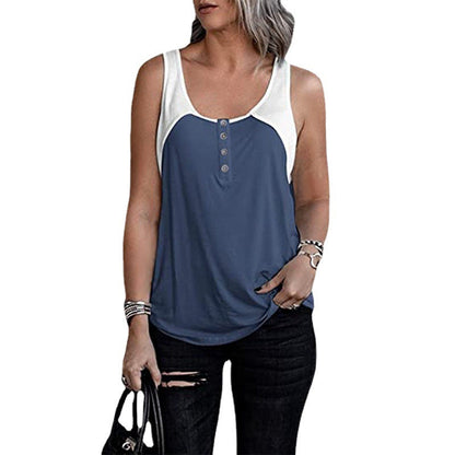 Women's military cut top with button placket Ivyshape