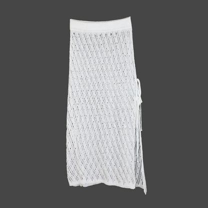 Ladies beach dress in macrame style Ivyshape