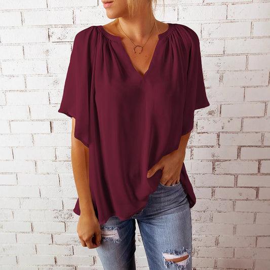 Ladies elegant chiffon blouse Ivyshape