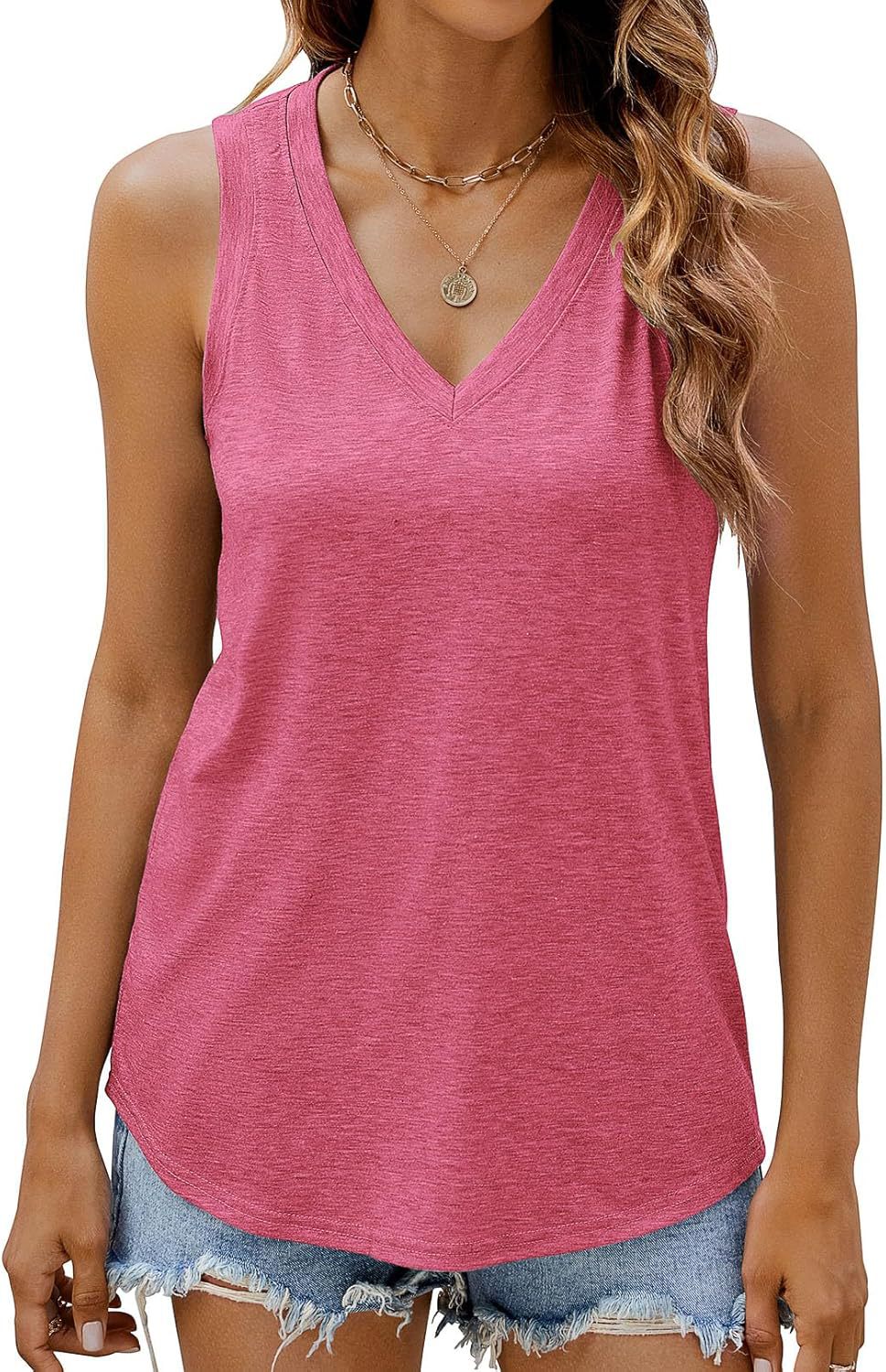 Women V-neck Sleeveless Top Ivyshape
