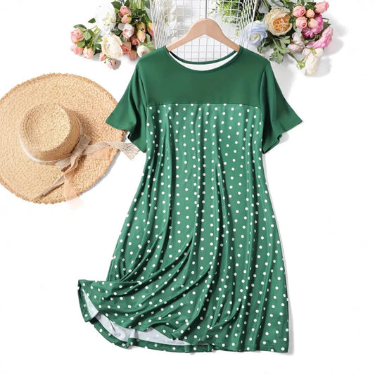 Women Polka Dot A-Line Casual Dress Ivyshape