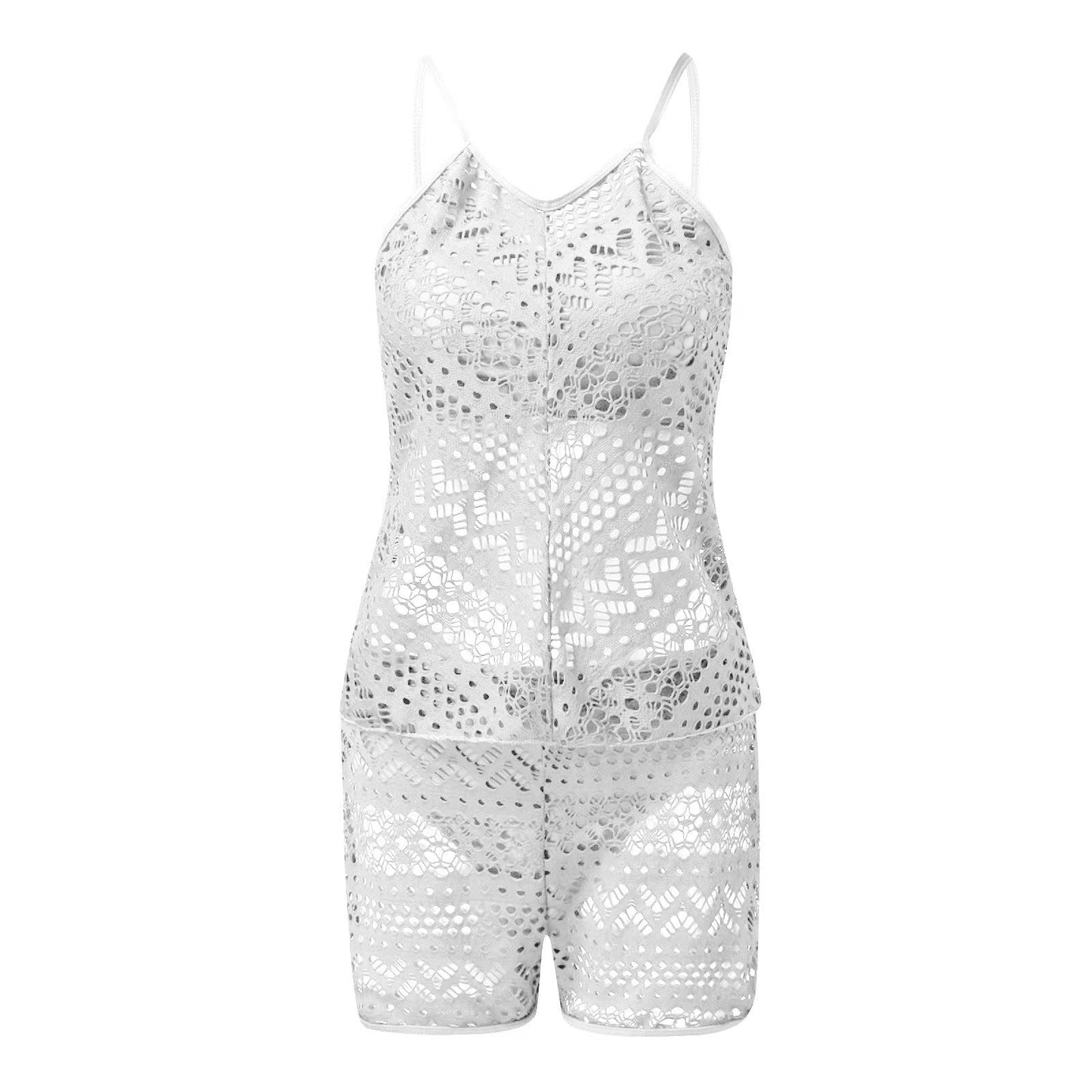 Women's swimsuit with sophisticated cut-outs and delicate crochet look Ivyshape
