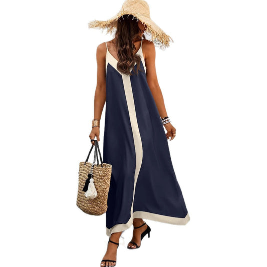 Elegant maxi dress with spaghetti straps for women Ivyshape