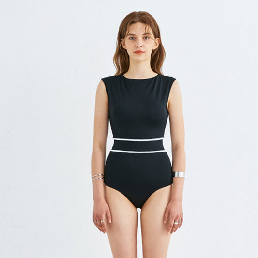 Women's sporty one-piece swimsuit with elegant wrap design and body-shaping silhouette Ivyshape