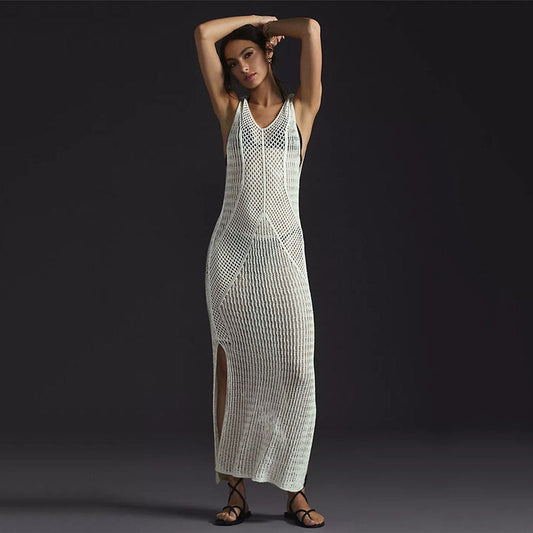 Women’s Knit Maxi Dress with Modern Cut Ivyshape