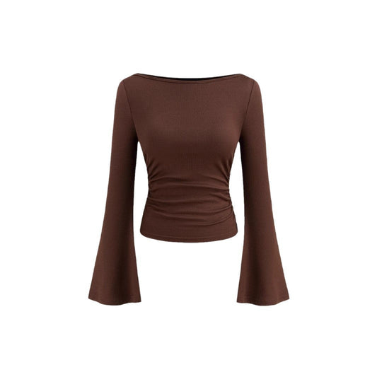 Women's top with wide flared sleeves and gathering Ivyshape