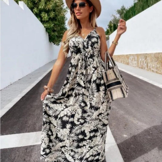 Women's Adjustable Spaghetti Strap Maxi Dress Ivyshape