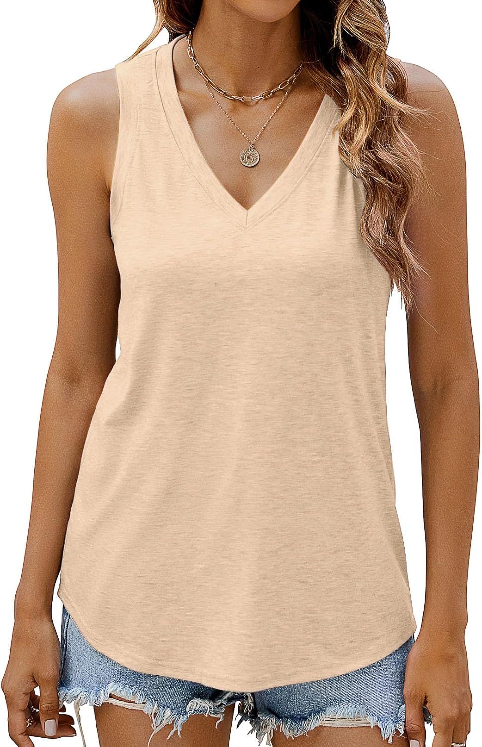 Women V-neck Sleeveless Top Ivyshape