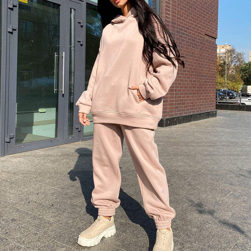 Women's cozy hooded jumpsuit made of soft fleece Ivyshape