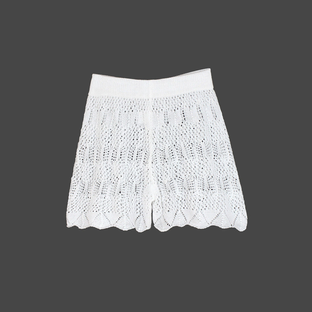 Women's airy knit set with modern lace pattern Ivyshape
