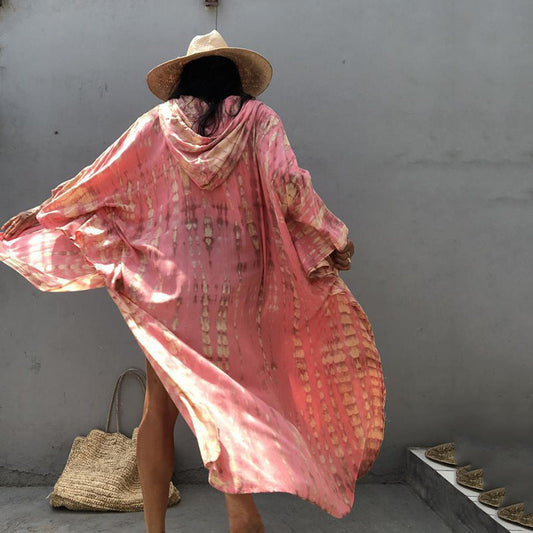 Women's Beach Kaftan with Hood and Airy Fit Ivyshape