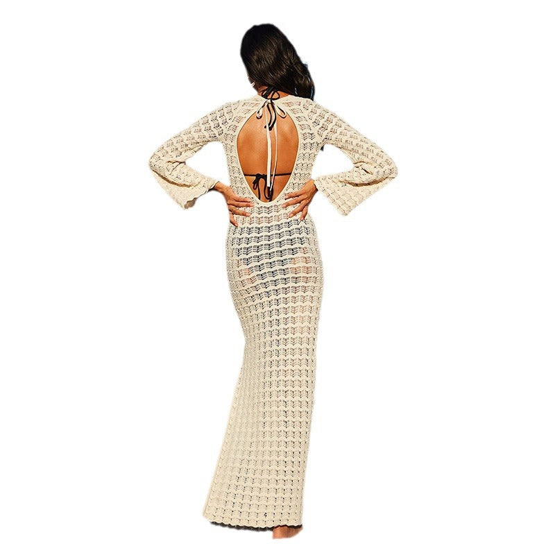 Ladies Crochet Maxi Dress Ivyshape