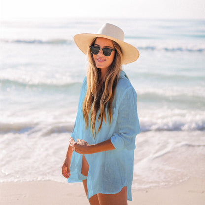 Women's light transparent beach cover-up Ivyshape