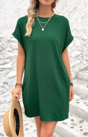 Ladies casual dress with pockets Ivyshape