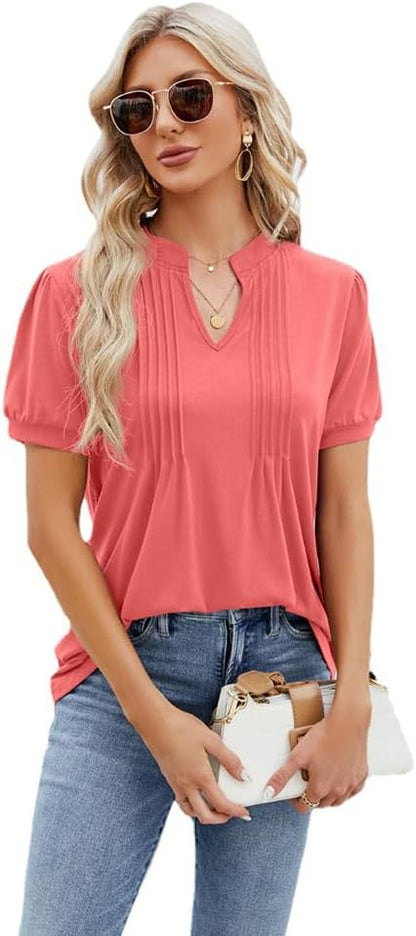 Ladies stylish pleated top Ivyshape