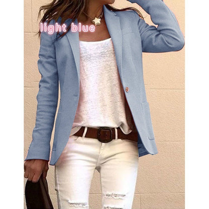 Women's elegant cut blazer with fine texture and modern details Ivyshape