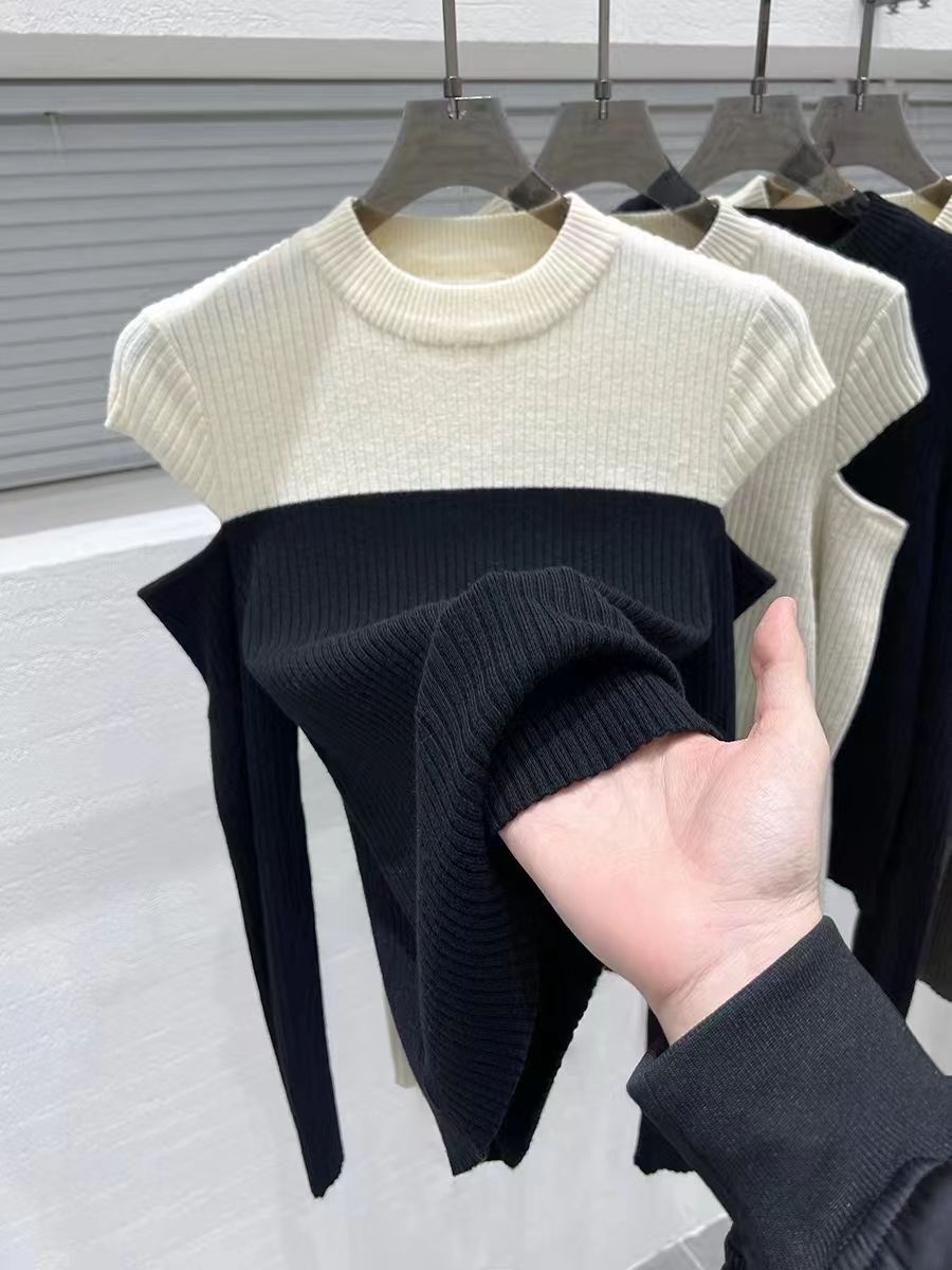 Ladies Rip-Cut-Out-Sleeve Top Ivyshape