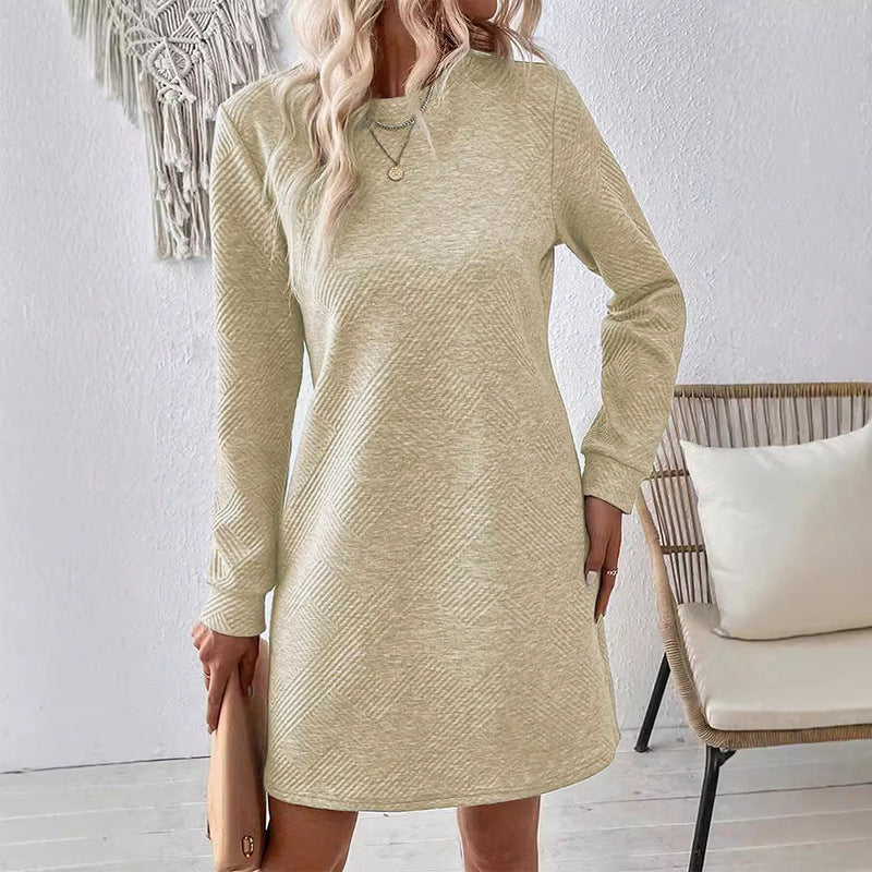 Women Casual Sweatdress with Textured Design Ivyshape