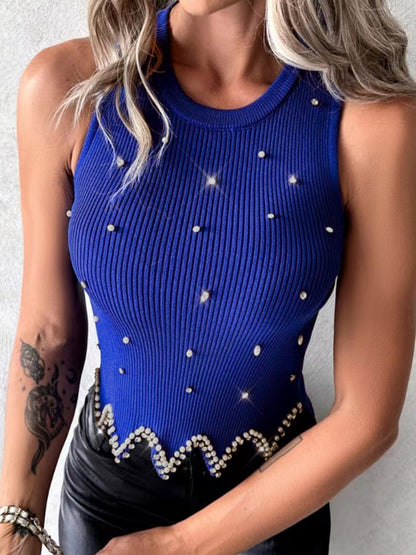 Women's elegant knitted top with glitter accents Ivyshape