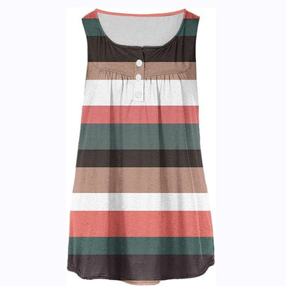 Women's striped sleeveless tunic top Ivyshape