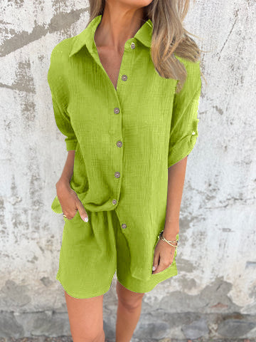 Women's Leisure Button-Up Overall Ivyshape