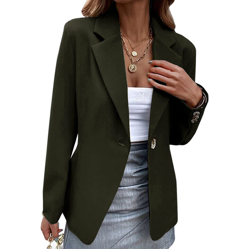 Women's Elegant Blazer Jacket with Textured Design and Practical Pockets Ivyshape